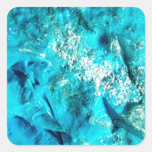 ターコイズモダンマーブルストーン スクエアシール (正面)