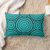 ターコイズモダン円のシェード ランバークッション (ブランケット)