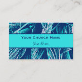 ターコイズモダン自然聖書マタイ28:11 名刺 (正面)