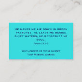 ターコイズモダン自然聖書詩篇23 名刺 (裏面)