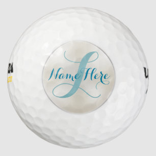 ターコイズモノグラムゴルフボールセット ゴルフボール