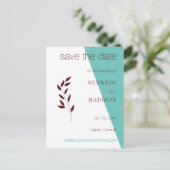 ターコイズモノグラム 💍 現代的幾何学的なエレガンス ポストカード (スタンド正面)