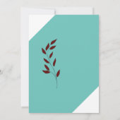 ターコイズモノグラム 💍 現代的幾何学的なエレガンス 招待状 (裏面)