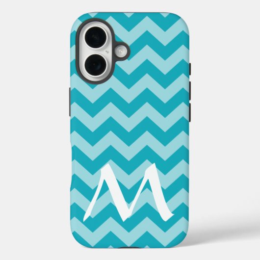 ターコイズモロッコムードシェブロン（モノグラム） Case-Mate iPhoneケース (裏面)