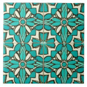 ターコイズモロッコモザイク タイル (正面)
