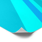 ターコイズユニオンジャックブリティッシュ国旗デザイン ポスター (角)