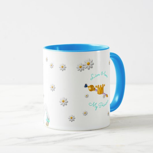 ターコイズユニコーンマグ王冠とセプター マグカップ (正面右)