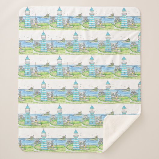 ターコイズライトハウスシェルパブランケット シェルパブランケット (正面)