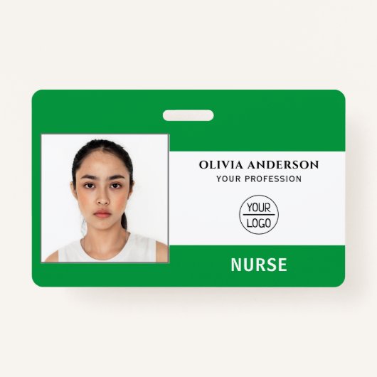 ターコイズライトブルービジネスフォトスタッフIDバッジ バッジ (正面)