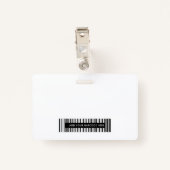 ターコイズライトブルービジネスフォトスタッフIDバッジ バッジ (裏面クリップ)