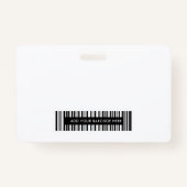 ターコイズライトブルービジネスフォトスタッフIDバッジ バッジ (裏面)