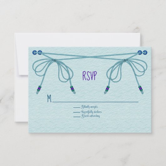 ターコイズラブノット結婚ズ 出欠カード (正面)