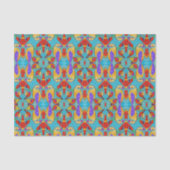 ターコイズラブバードモザイク – カップルのためのロマンチック 薄葉紙 (正面)