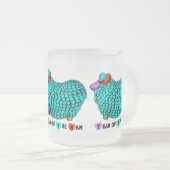 ターコイズラム中国の年〔占星術の〕十二宮図すりガラスM フロストグラスマグカップ (正面右)