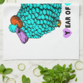 ターコイズラム中国の年〔占星術の〕十二宮図キッチンタオル キッチンタオル (折り畳み)