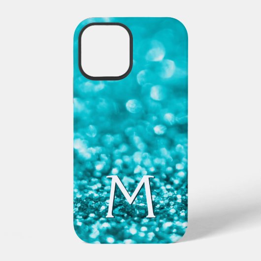 ターコイズラメモノグラム iPhoneケース (裏面)