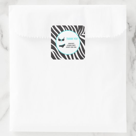 ターコイズランジェリーパーティーありがとう スクエアシール (バッグ)