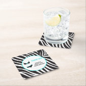 ターコイズランジェリーパーティーありがとう スクエアペーパーコースター (インサイチュ)