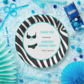 ターコイズランジェリーパーティーありがとう ペーパープレート (パーティー)