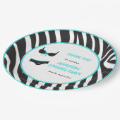 ターコイズランジェリーパーティーありがとう ペーパープレート (アングル)