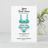 ターコイズランジェリーブライダルシャワー 招待状 (スタンド正面)