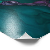 ターコイズランドスケープ(アルコールインク詳細) フォトプリント            (角)