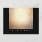 ターコイズリネンとゴールドのサークルのビューティーサロン2 ポストカード (正面)