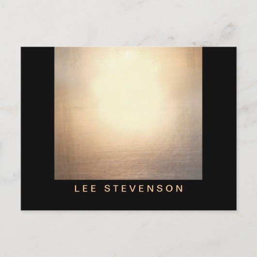 ターコイズリネンとゴールドのサークルのビューティーサロン2 ポストカード (正面)