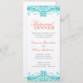 ターコイズリハーサルディナー招待状 招待状 (正面/裏面)