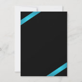 ターコイズリボン結婚式の日付を保存2 セーブザデート (裏面)