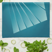 ターコイズリボン キッチンタオル (折り畳み)