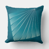 ターコイズリボン クッション (正面)