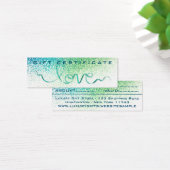 ターコイズリボン & グリッター ラブ スパークル ブルー モダン (デスク)