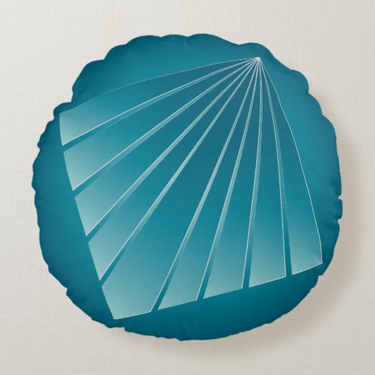 ターコイズリボン ラウンドクッション (正面)