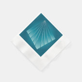 ターコイズリボン 縁ありカクテルナプキン (角)