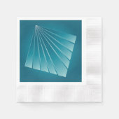 ターコイズリボン 縁ありカクテルナプキン (正面)