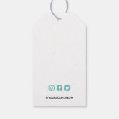 ターコイズリースソーシャルメディア価格ギフトラベル ギフトタグ (裏面)