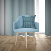 ターコイズリーフィーフローラ八角形と対角パター クッション