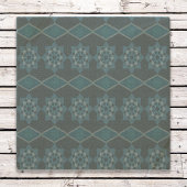 ターコイズリーフィーフローラ八角形と対角パター ストーンコースター