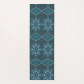 ターコイズリーフィーフローラ八角形と対角パター ヨガマット (裏面)