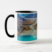 ターコイズレイクテカポサザンアルプスパノラマフォト マグカップ (左)