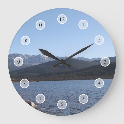 ターコイズレイク（コロラド） ラージ壁時計 (正面)