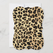 ターコイズレオパードプリントボウスウィート16誕生日 招待状 (裏面)