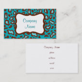 ターコイズレオパード名刺 名刺 (正面/裏面)