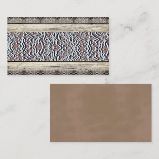 ターコイズレザーカントリーウェスタンビジネスカード 名刺 (正面/裏面)