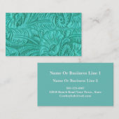 ターコイズレザープリント名刺 名刺 (正面/裏面)