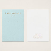 ターコイズレザー（イメージ）イヤリングディスプレイカード (正面&裏面)