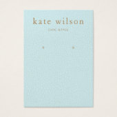 ターコイズレザー（イメージ）イヤリングディスプレイカード (正面)