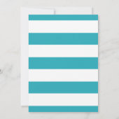 ターコイズレッドフラワーオリエンタル結婚フローラ 招待状 (裏面)