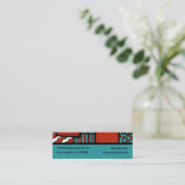 ターコイズレッドブラックハイファッションブティックデザイナー スキニー名刺 (スタンド正面)